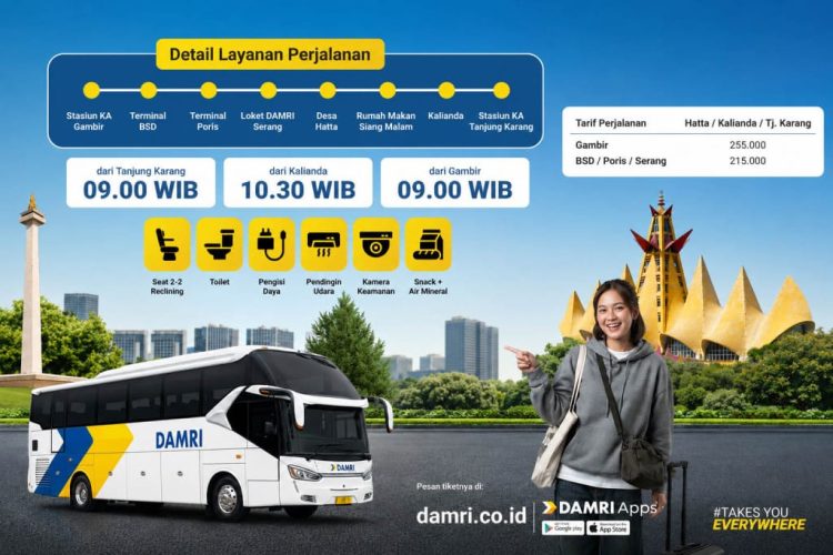 Mulai 21 Agustus, DAMRI Buka Lagi Rute Kalianda-Jakarta via Lintas Sumatra