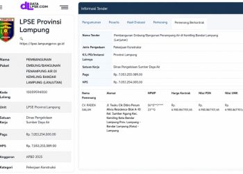 Temuan BPK Rp383 Juta di Embung Kemiling, LSM PRO RAKYAT Desak Gubernur Lampung Bertindak