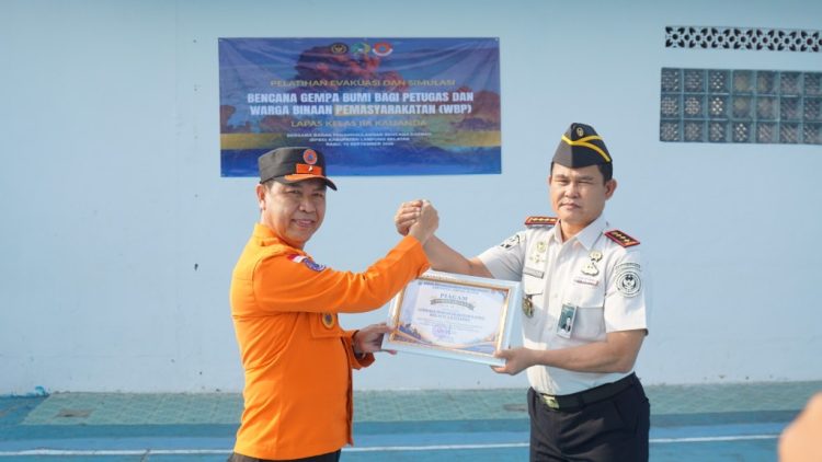 Simulasi Evakuasi Digelar di Lapas Kalianda, Koordinasi Penanganan Darurat Diperkuat