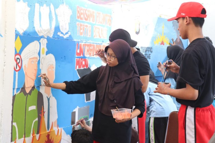 Bukan Sekadar Lomba, Mural Pelajar di Polres Lampung Selatan Jadi Ajang Cari Bibit Seniman