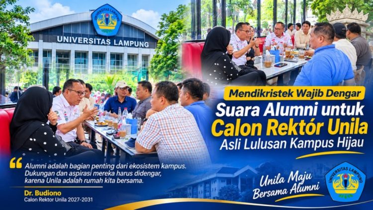 Satu-Satunya Alumni Unila di Bursa Calon Rektor, Dr. Budiono Dapat Dukungan Gino Vannolie