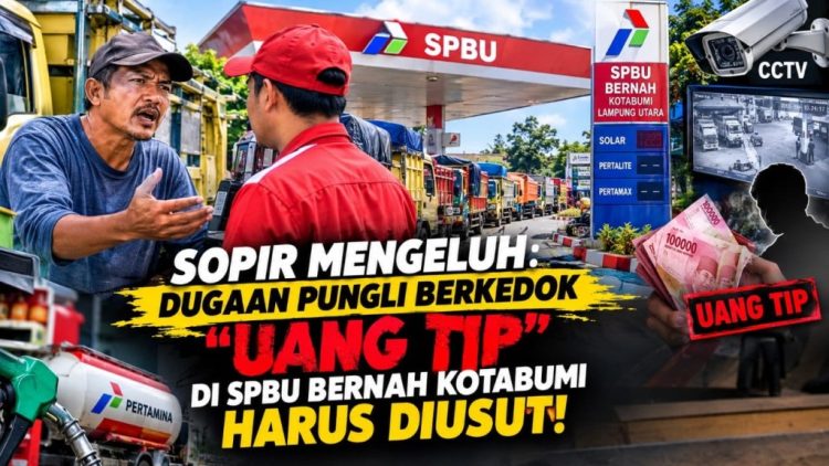 SPBU Bernah Kotabumi Disorot, Sopir Ungkap Dugaan Permintaan Uang Di Balik Antrean Solar