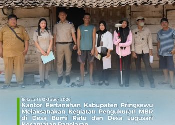 Bumi Ratu dan Lugusari Jadi Lokasi Pengukuran Tanah MBR oleh Kantah Pringsewu