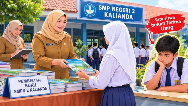 Uang Penjualan Buku SMPN 2 Kalianda Belum Tuntas, Satu Siswa Masih Menunggu