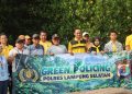 Green Policing Polres Lampung Selatan di Batu Perahu Krakatoa, Tanam Pohon demi Lingkungan Lestari